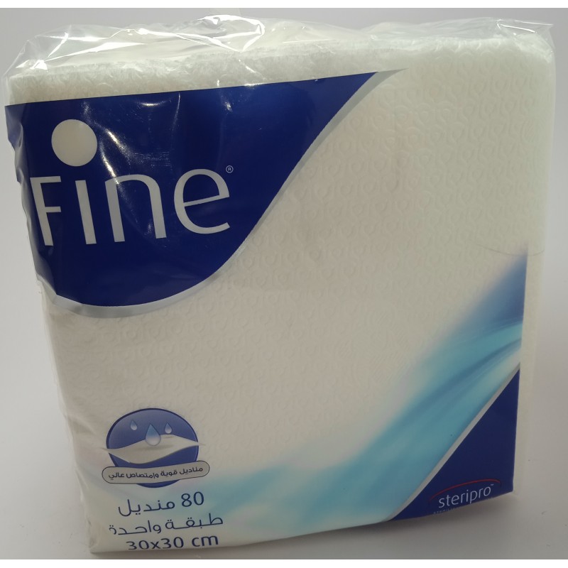 80 Serviettes de Table Fine 30x30cm