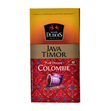 10 Capsules Aluminium Compatibles Nespresso Pure Origine Colombie Java Timo Dubois Café