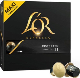 [8711000360835] 20 Capsules Espresso Ristretto L'Or Compatibles Machines Nespresso (Intensité 11)